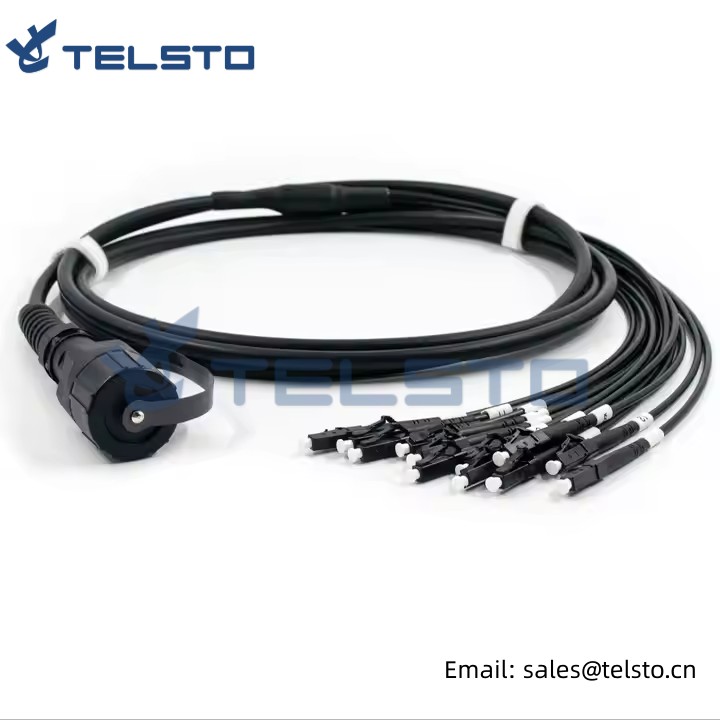 Hardened Waterproof Outdoor MTP CPRI Trunk Cable 8Core 12Core MPO ODVA Fiber Optic Patch Cord