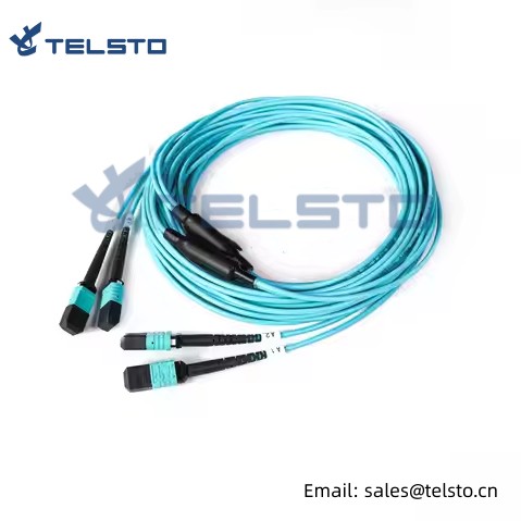 Low Loss high density 812162448C Senko US conec 50125 Singlemode MTP MPO trunk cable OM3 OM4 mpo patch lead