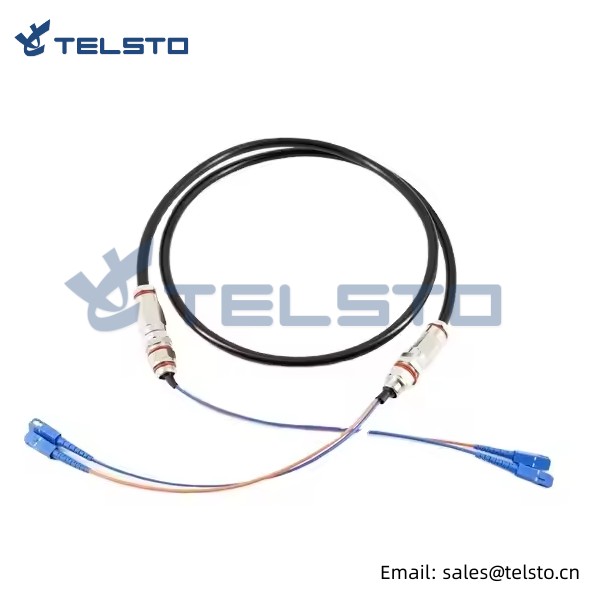 Outdoor Waterproof Singlemode Multimode Duplex IDC to LC Optical Fiber Optic Patch Cord